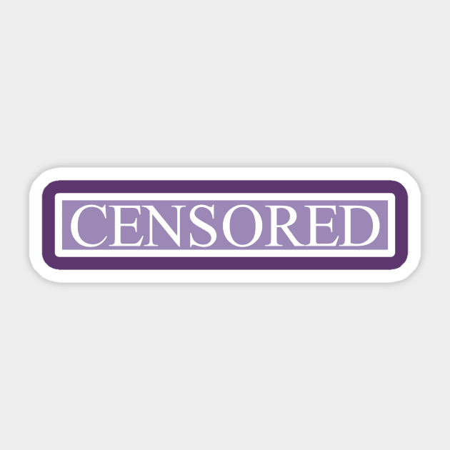 Censored - Purple Sticker by Magiliw